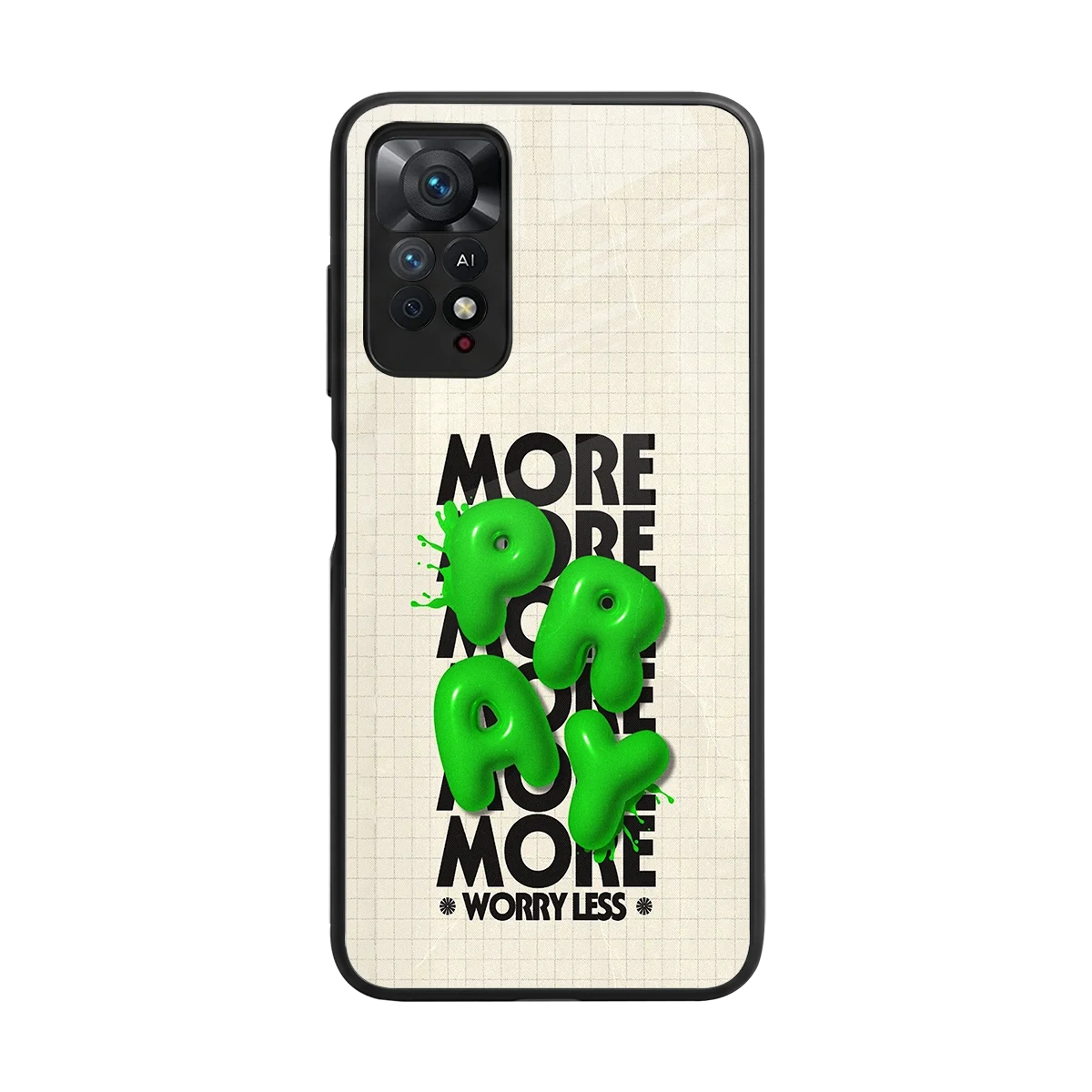 Divine Energy back phone cover | glass case for redmi note 11 pro