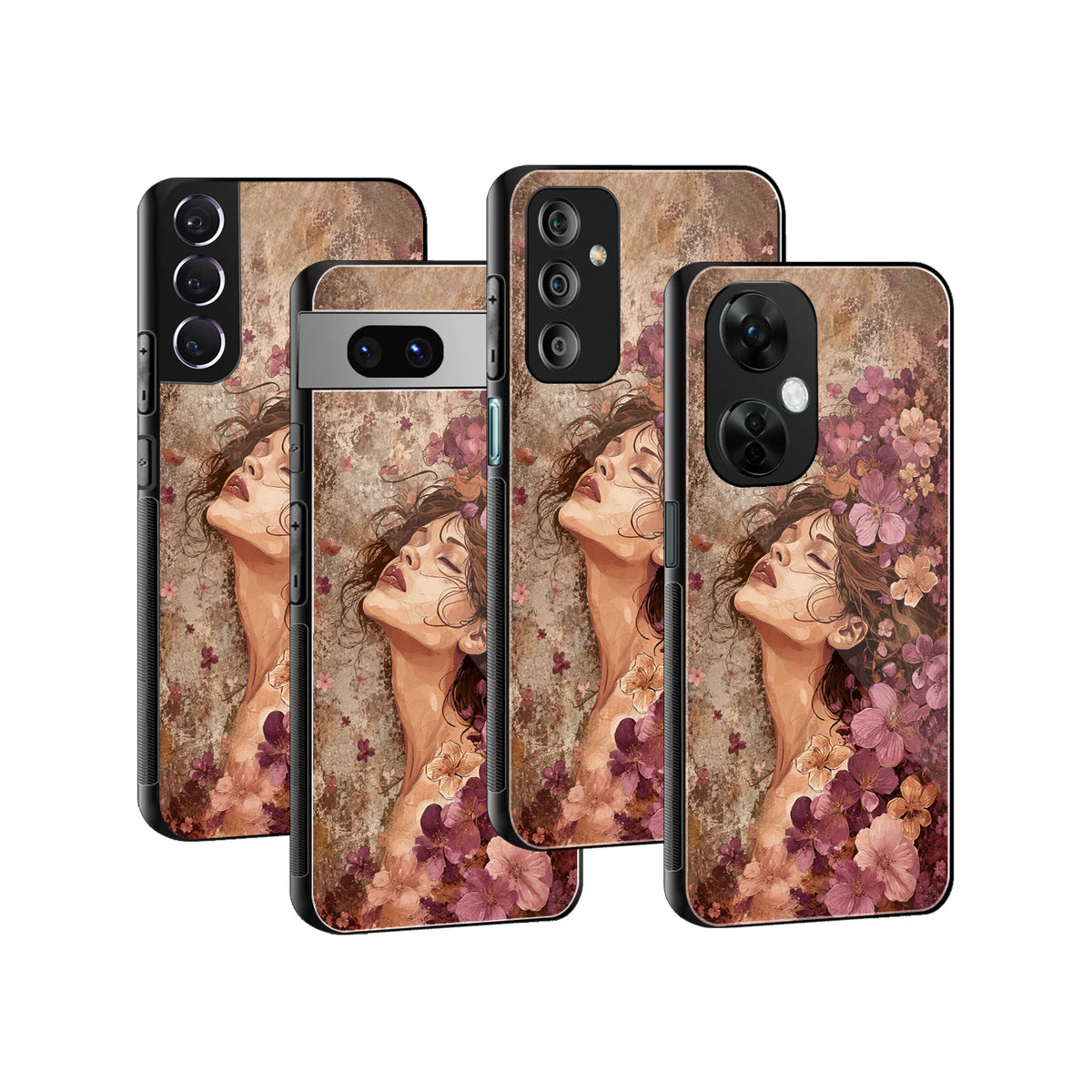 Stylish Glass Back Case for All Smartphones iPhone, Samsung, OnePlus, Pixel, Redmi, Oppo, Vivo, Motorola