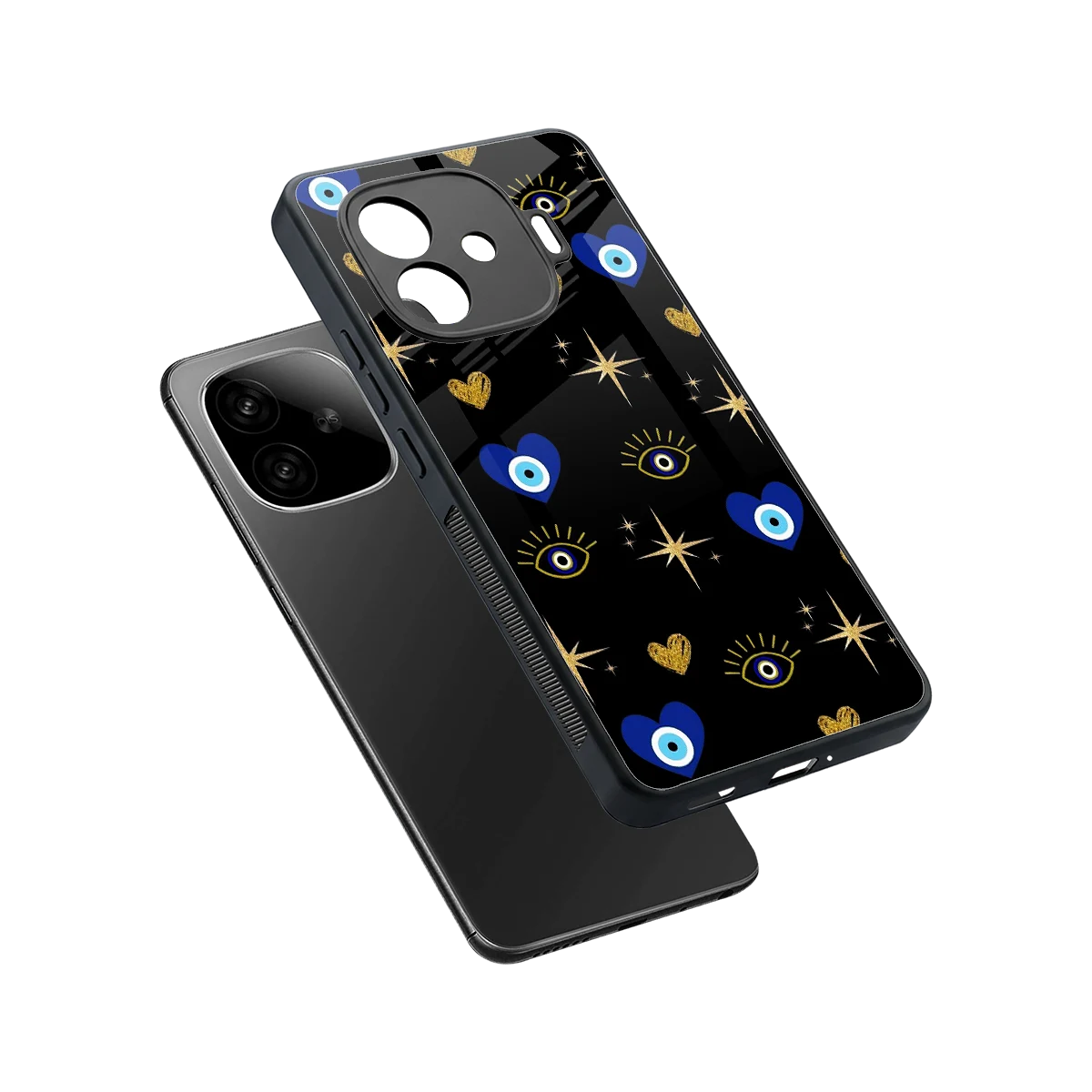 Divine Protection sleek iqoo neo 10r 5g cover with tempered glass back and TPU edges