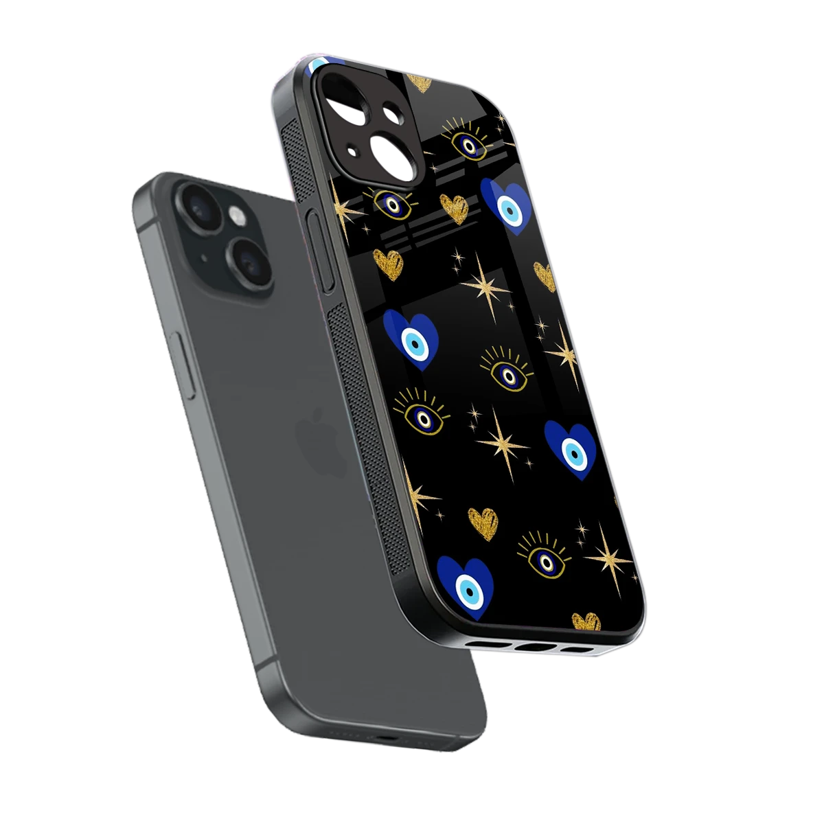 Divine Protection sleek iphone 13 cover with tempered glass back and TPU edges