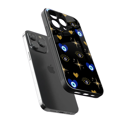 Divine Protection sleek iphone 15 pro max cover with tempered glass back and TPU edges