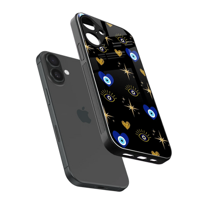 Divine Protection sleek iphone 16 plus cover with tempered glass back and TPU edges