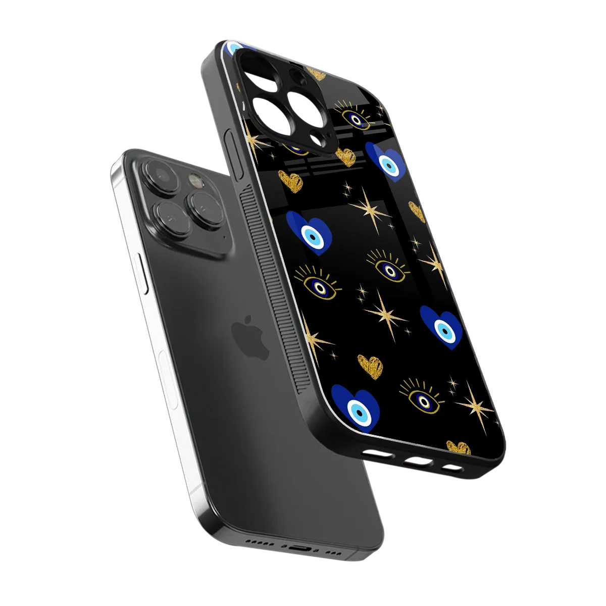 Divine Protection sleek iphone 16 pro max cover with tempered glass back and TPU edges