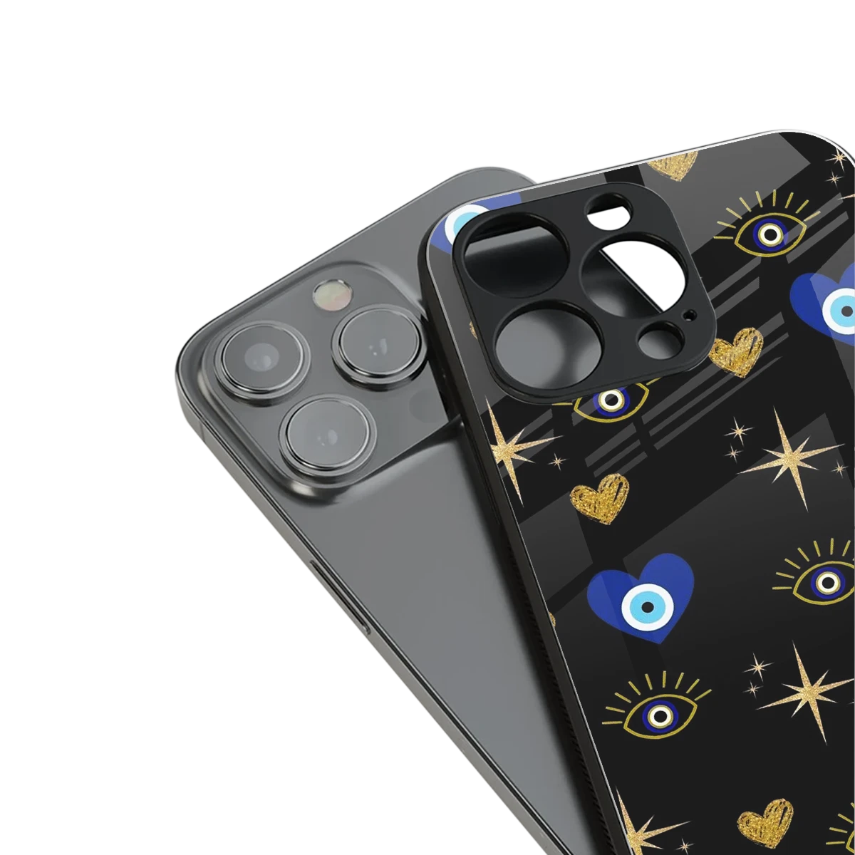 Divine Protection stylish phone case for iphone 15 pro max | glossy glass and slim fit