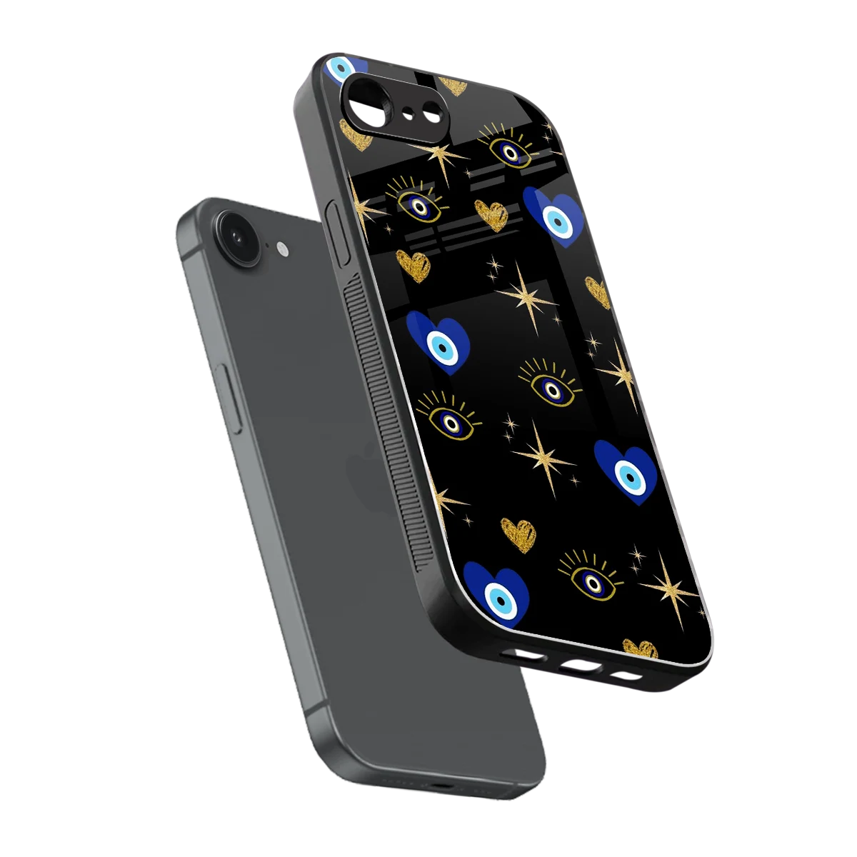 Divine Protection sleek iphone 16e cover with tempered glass back and TPU edges