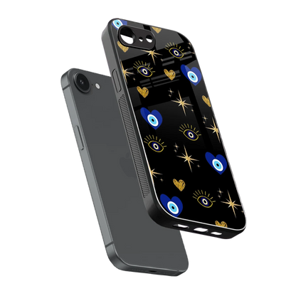 Divine Protection sleek iphone 16e cover with tempered glass back and TPU edges