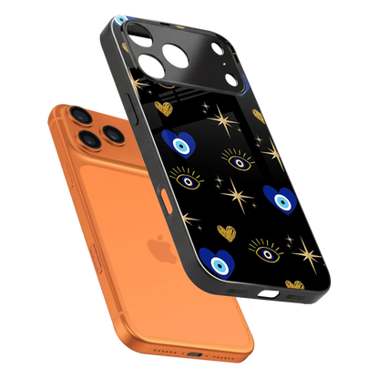 Divine Protection sleek iphone 17 pro cover with tempered glass back and TPU edges