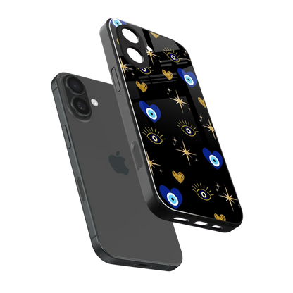 Divine Protection sleek iphone 17 cover with tempered glass back and TPU edges