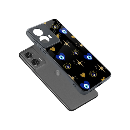 Divine Protection sleek motorola edge 50 fusion cover with tempered glass back and TPU edges
