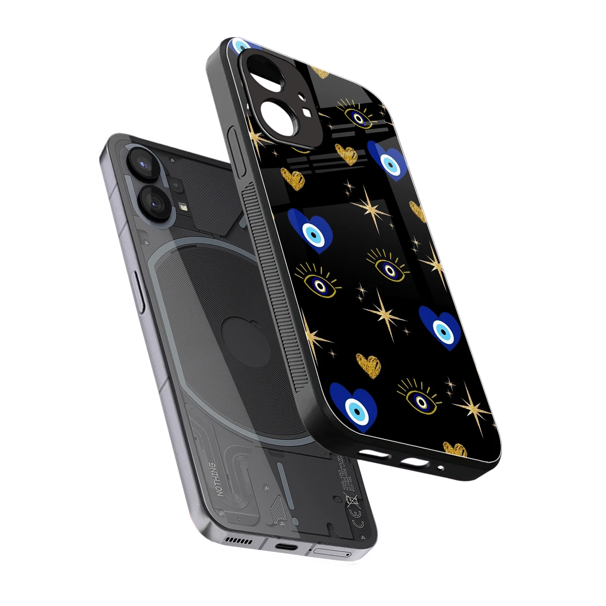 Divine Protection sleek nothing phone 1 cover with tempered glass back and TPU edges