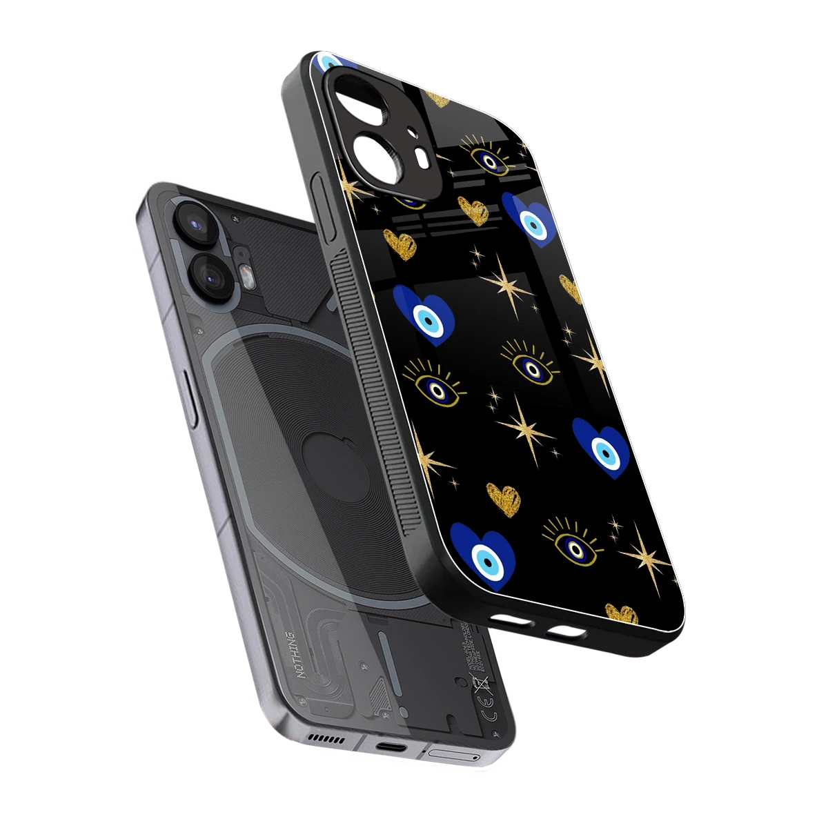 Divine Protection sleek nothing phone 2 cover with tempered glass back and TPU edges