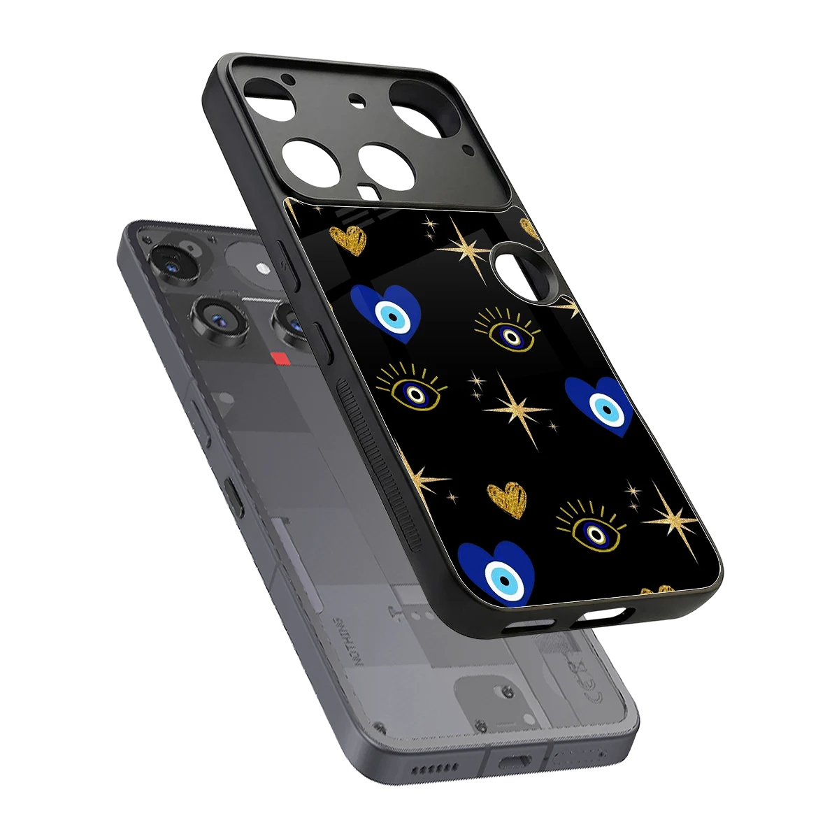 Divine Protection sleek nothing phone 3 cover with tempered glass back and TPU edges