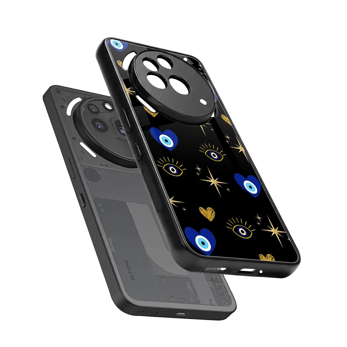 Divine Protection sleek nothing phone 3a pro cover with tempered glass back and TPU edges