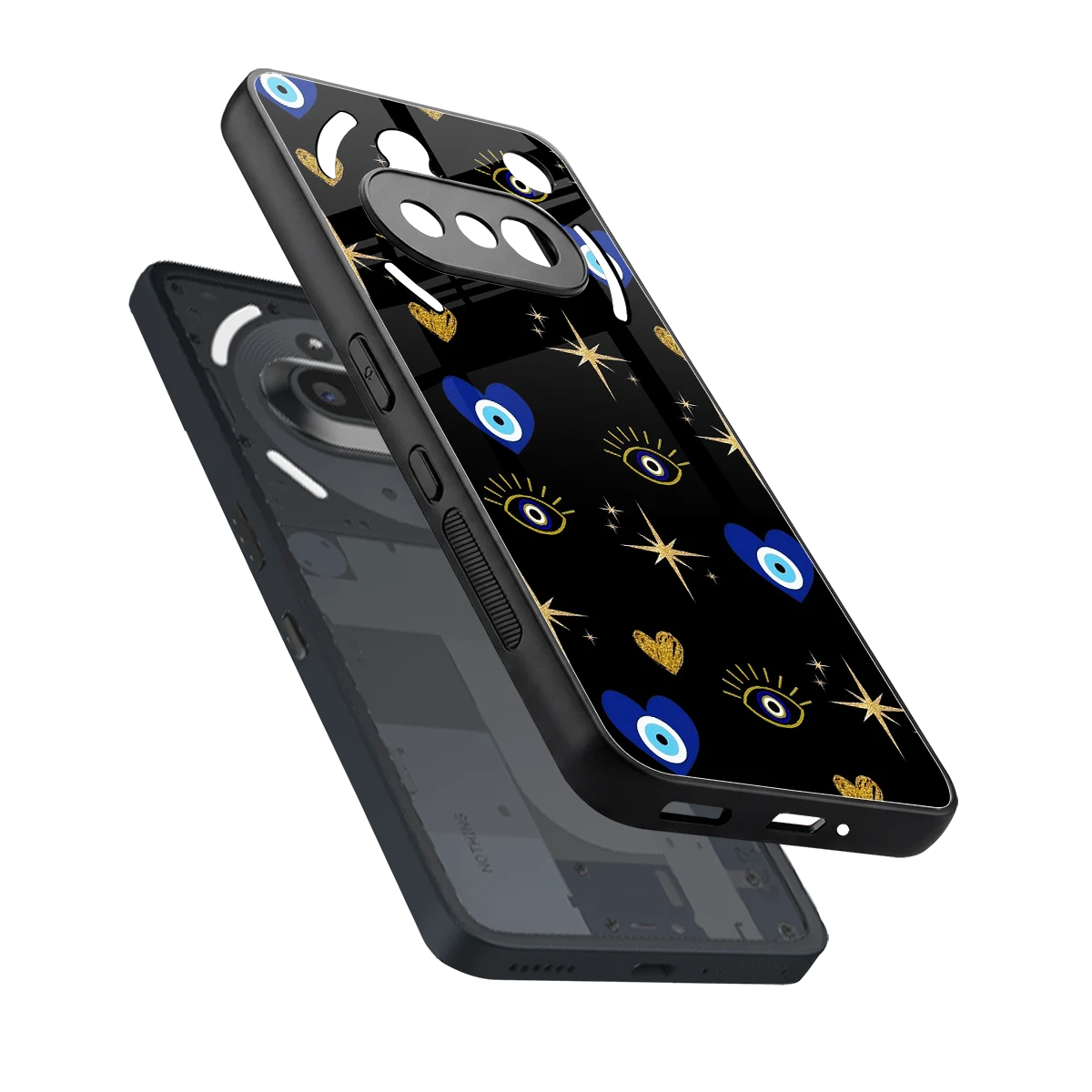 Divine Protection sleek nothing phone 3a cover with tempered glass back and TPU edges