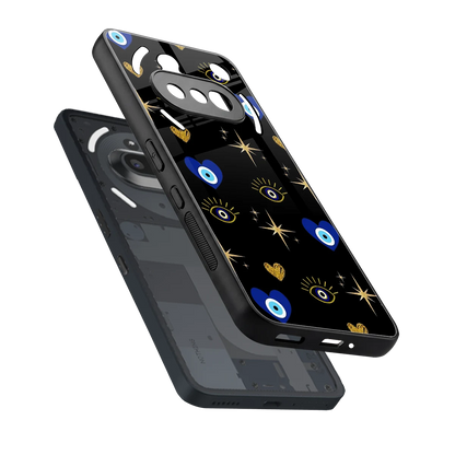 Divine Protection sleek nothing phone 3a cover with tempered glass back and TPU edges