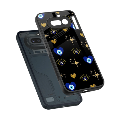 Divine Protection sleek nothing phone 4a cover with tempered glass back and TPU edges