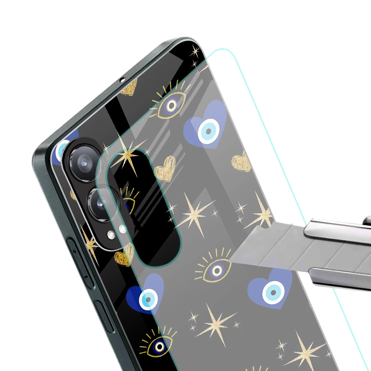Divine Protection stylish phone case for oneplus nord ce 4 lite | glossy glass and slim fit