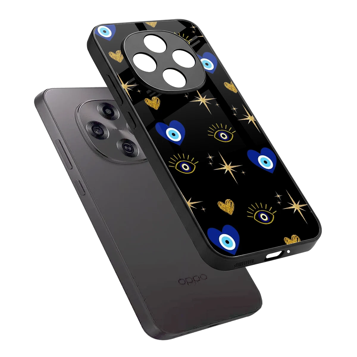 Divine Protection sleek oppo f31 pro 5g cover with tempered glass back and TPU edges