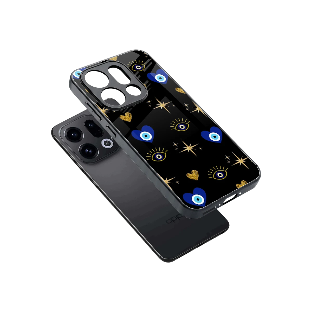 Divine Protection sleek oppo find x9 cover with tempered glass back and TPU edges