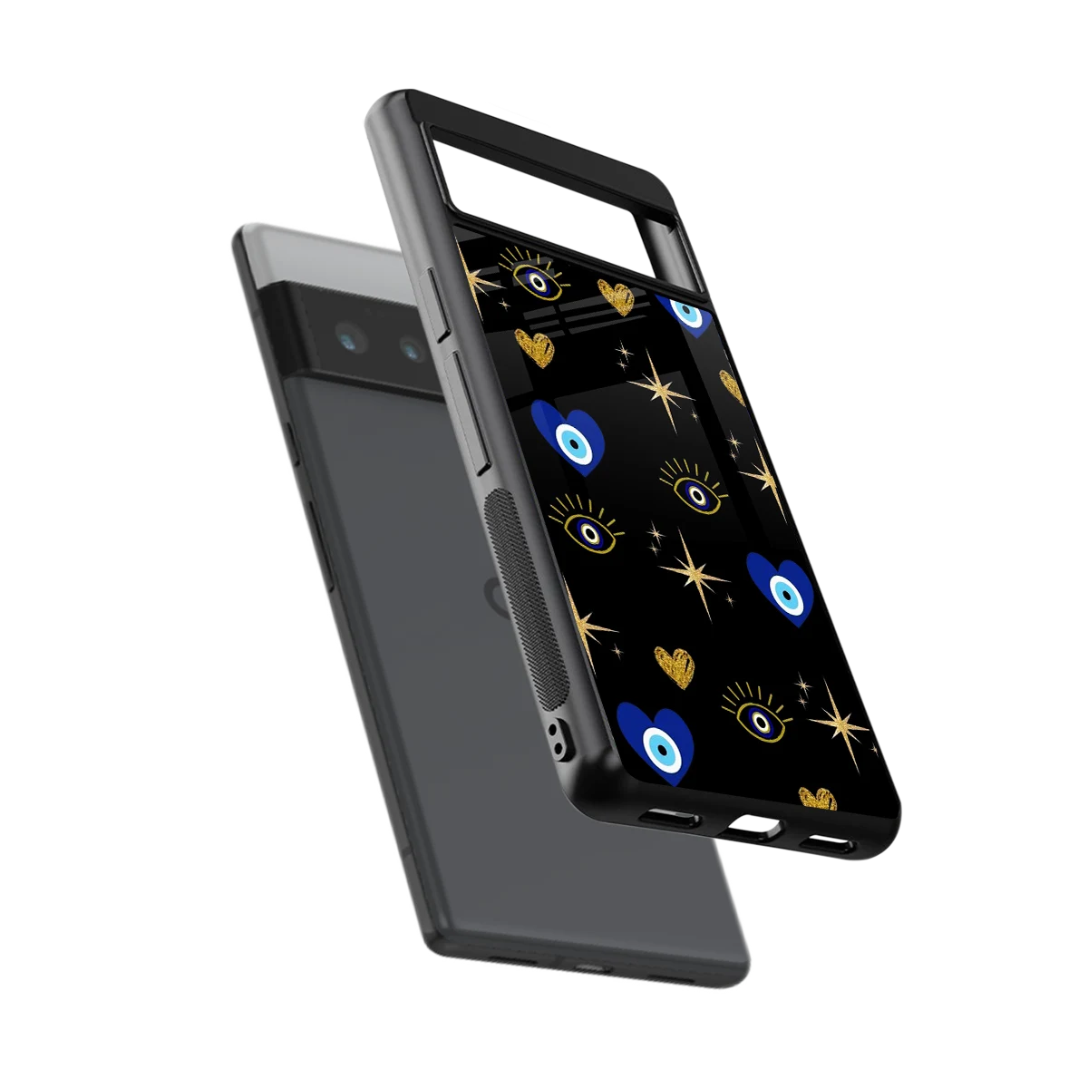 Divine Protection sleek google pixel 6 pro cover with tempered glass back and TPU edges