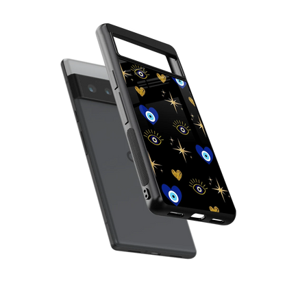 Divine Protection sleek google pixel 6 pro cover with tempered glass back and TPU edges