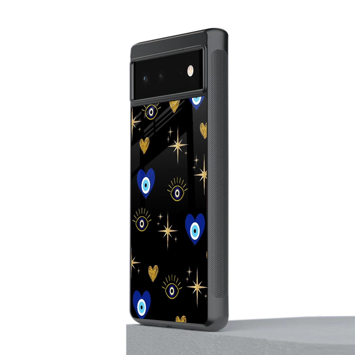 Divine Protection stylish phone case for google pixel 6a | glossy glass and slim fit