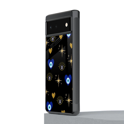 Divine Protection stylish phone case for google pixel 6a | glossy glass and slim fit