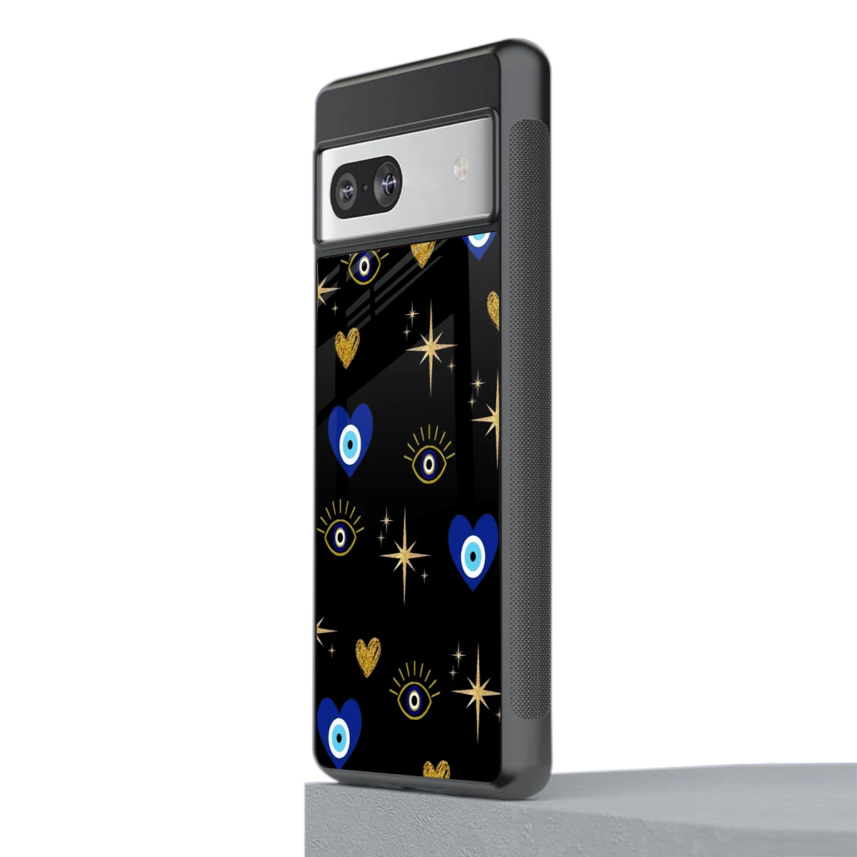 Divine Protection stylish phone case for google pixel 7a | glossy glass and slim fit