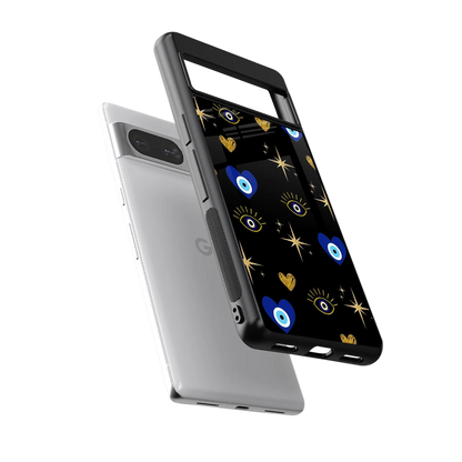 Divine Protection sleek google pixel 8 cover with tempered glass back and TPU edges