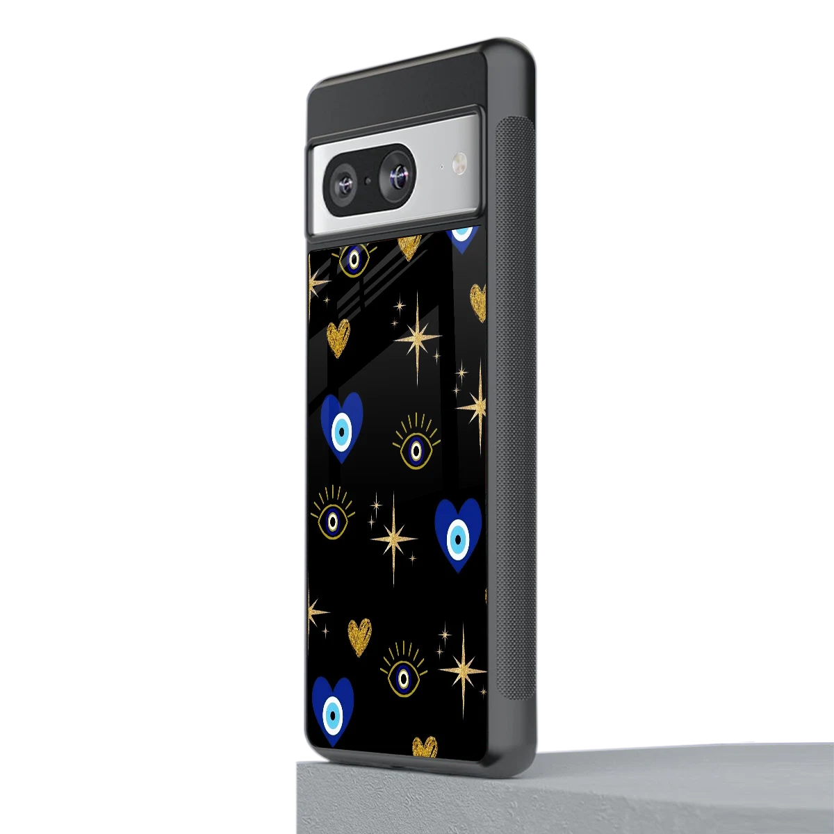 Divine Protection stylish phone case for google pixel 8 | glossy glass and slim fit