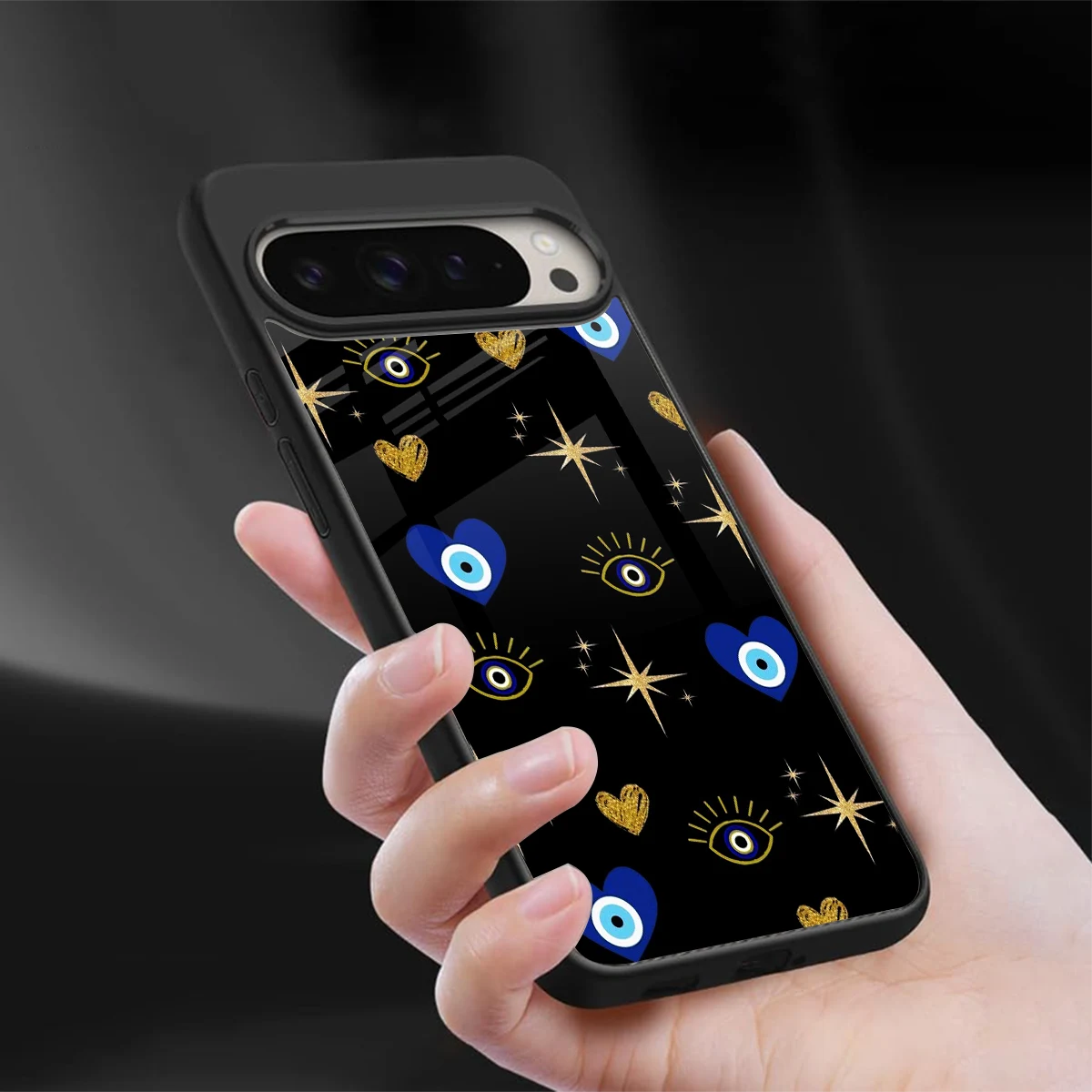 Divine Protection sleek google pixel 9 pro xl cover with tempered glass back and TPU edges
