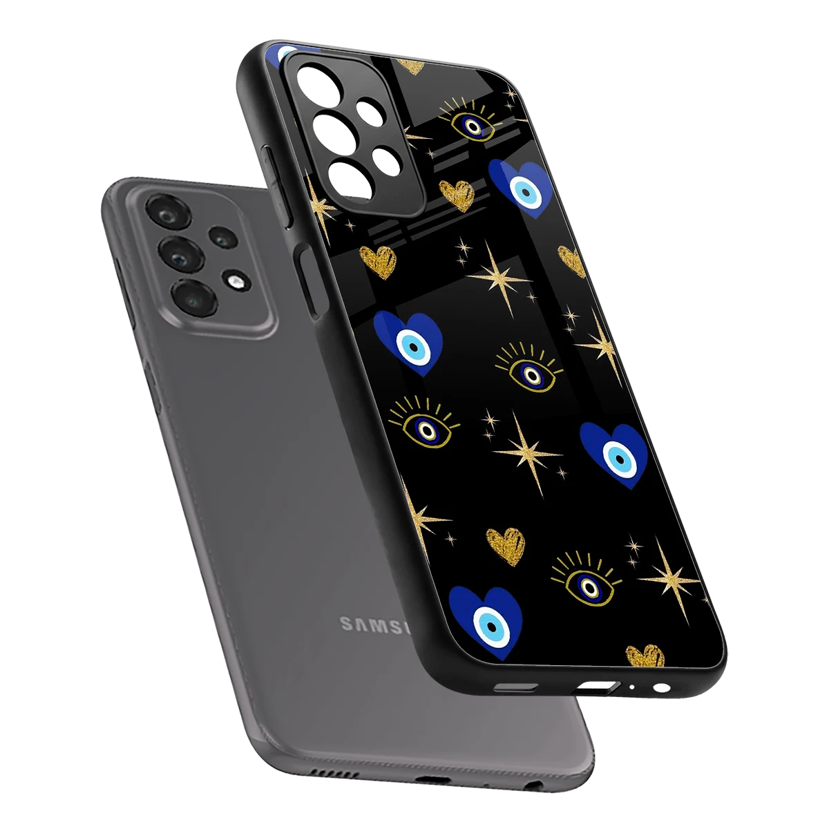 Divine Protection sleek samsung galaxy a23 cover with tempered glass back and TPU edges