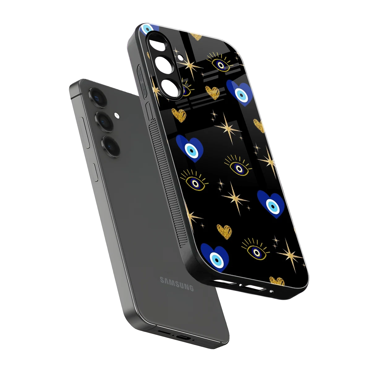Divine Protection sleek samsung galaxy a14 5g cover with tempered glass back and TPU edges