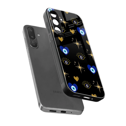 Divine Protection sleek samsung galaxy m56 5g cover with tempered glass back and TPU edges