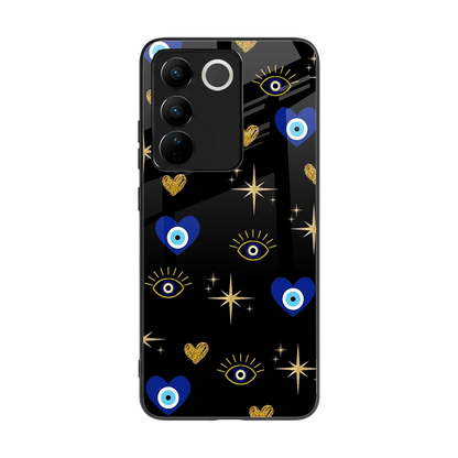 Divine Protection back phone cover | glass case for vivo v27 5g