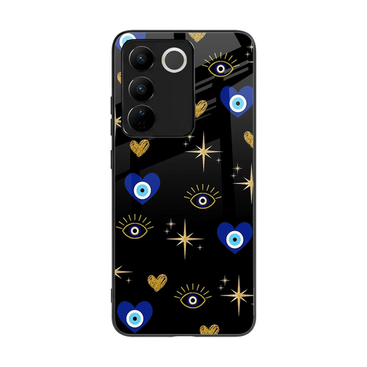 Divine Protection back phone cover | glass case for vivo v27 5g