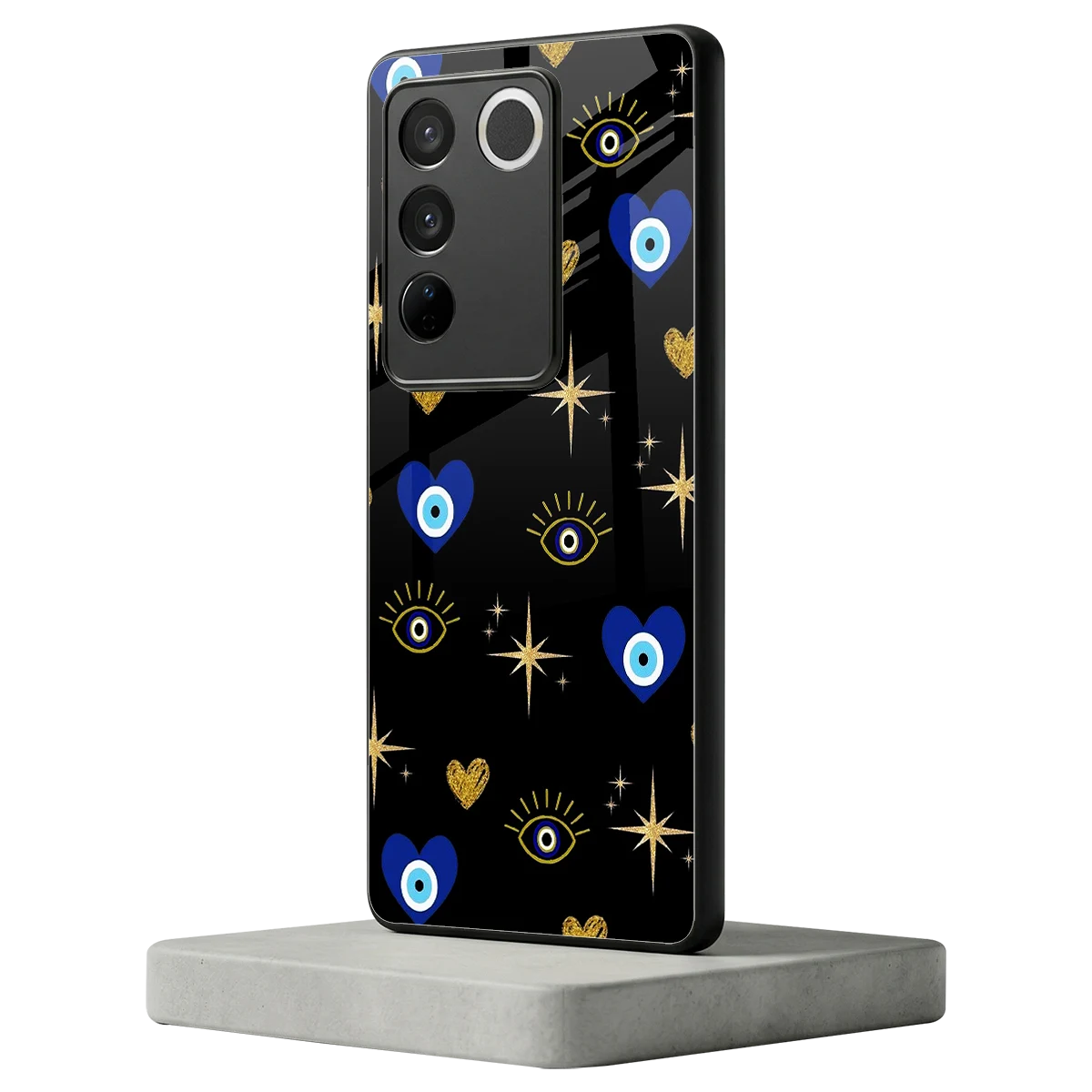 Divine Protection vivo v27 5g mobile cover | shockproof glass phone case