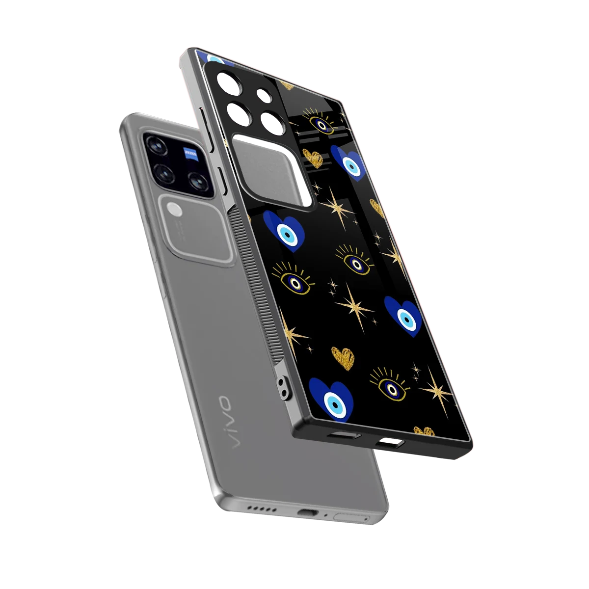 Divine Protection sleekvivo v30 pro cover with tempered glass back and TPU edges