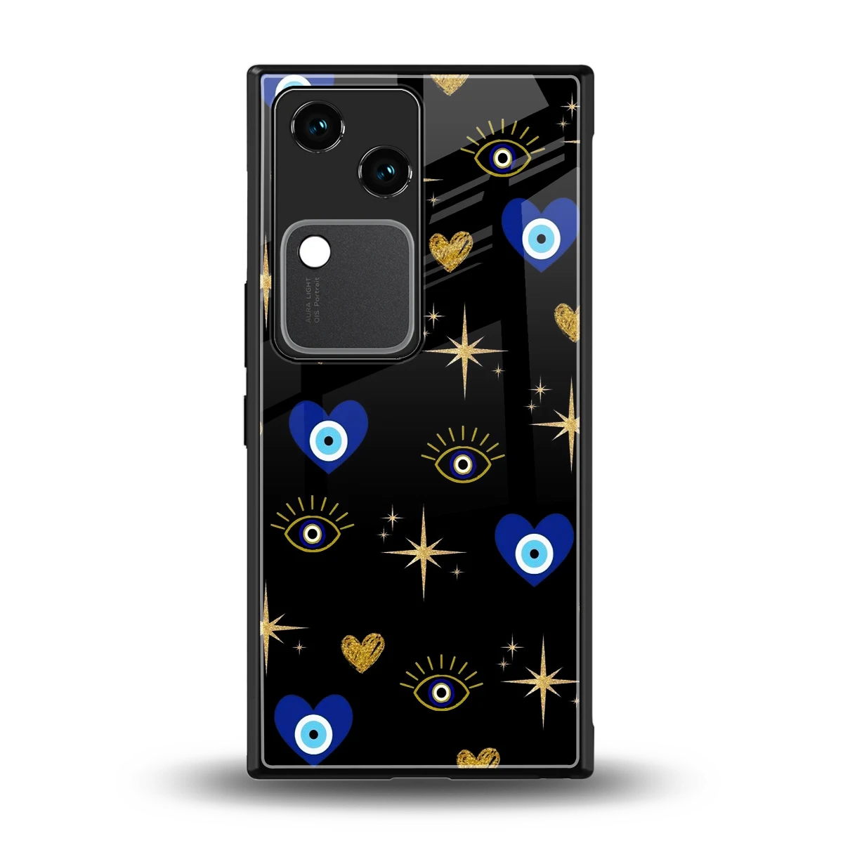 Divine Protection back phone cover | glass case for vivo v30