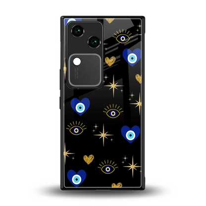 Divine Protection back phone cover | glass case for vivo v30
