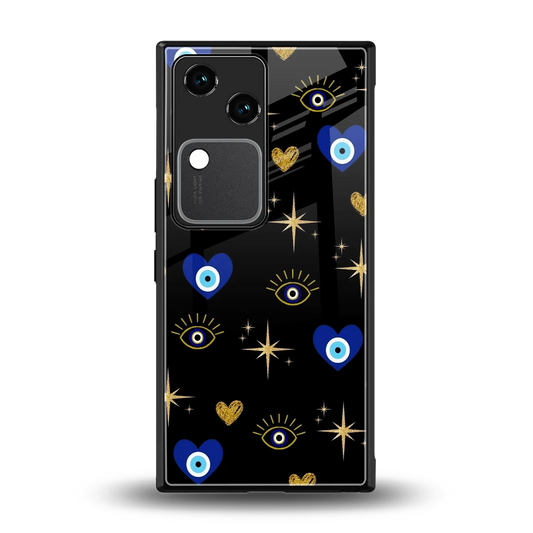 Divine Protection back phone cover | glass case for vivo v30