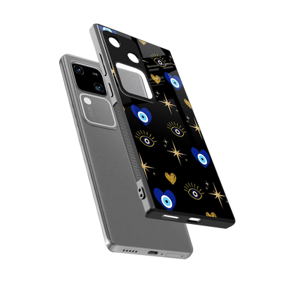 Divine Protection sleek vivo v30 cover with tempered glass back and TPU edges
