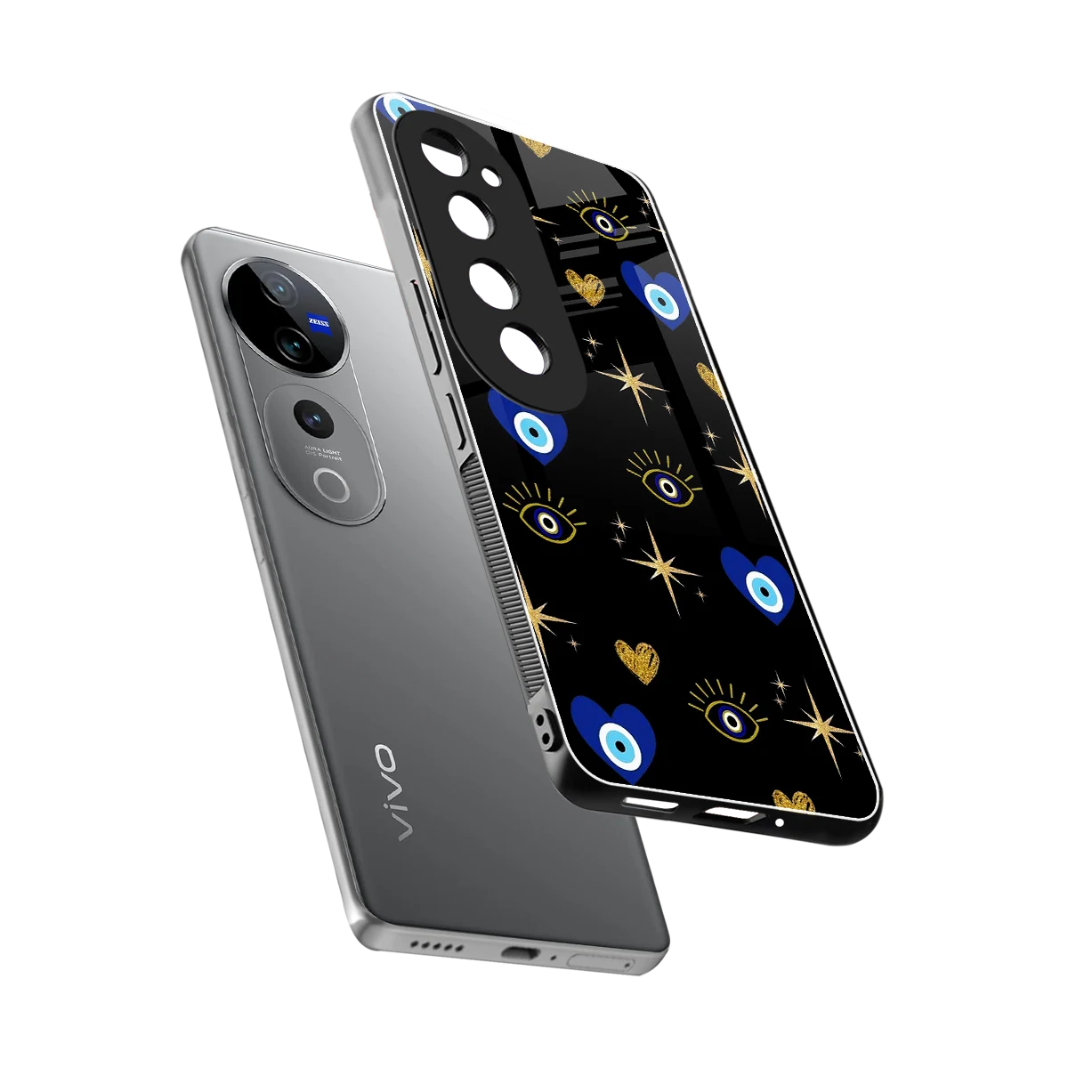 Divine Protection sleek vivo v40 pro cover with tempered glass back and TPU edges