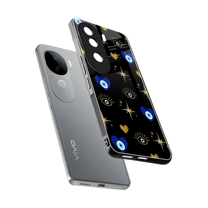 Divine Protection sleek vivo v40e cover with tempered glass back and TPU edges