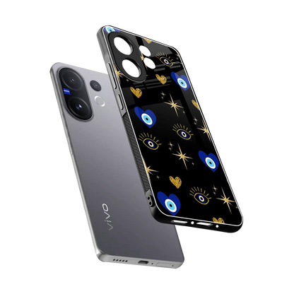 Divine Protection sleek vivo v60 cover with tempered glass back and TPU edges
