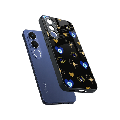 Divine Protection sleek vivo v70 fe cover with tempered glass back and TPU edges