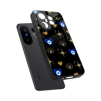 Divine Protection sleek vivo x200 fe cover with tempered glass back and TPU edges