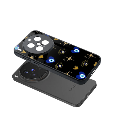 Divine Protection sleek vivo x300 pro cover with tempered glass back and TPU edges