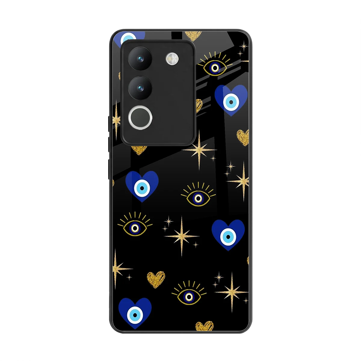 Divine Protection back phone cover | glass case for vivo y200 5g