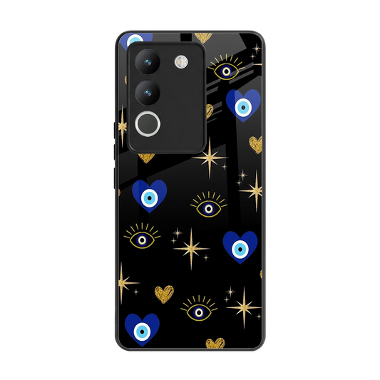 Divine Protection back phone cover | glass case for vivo y200 5g